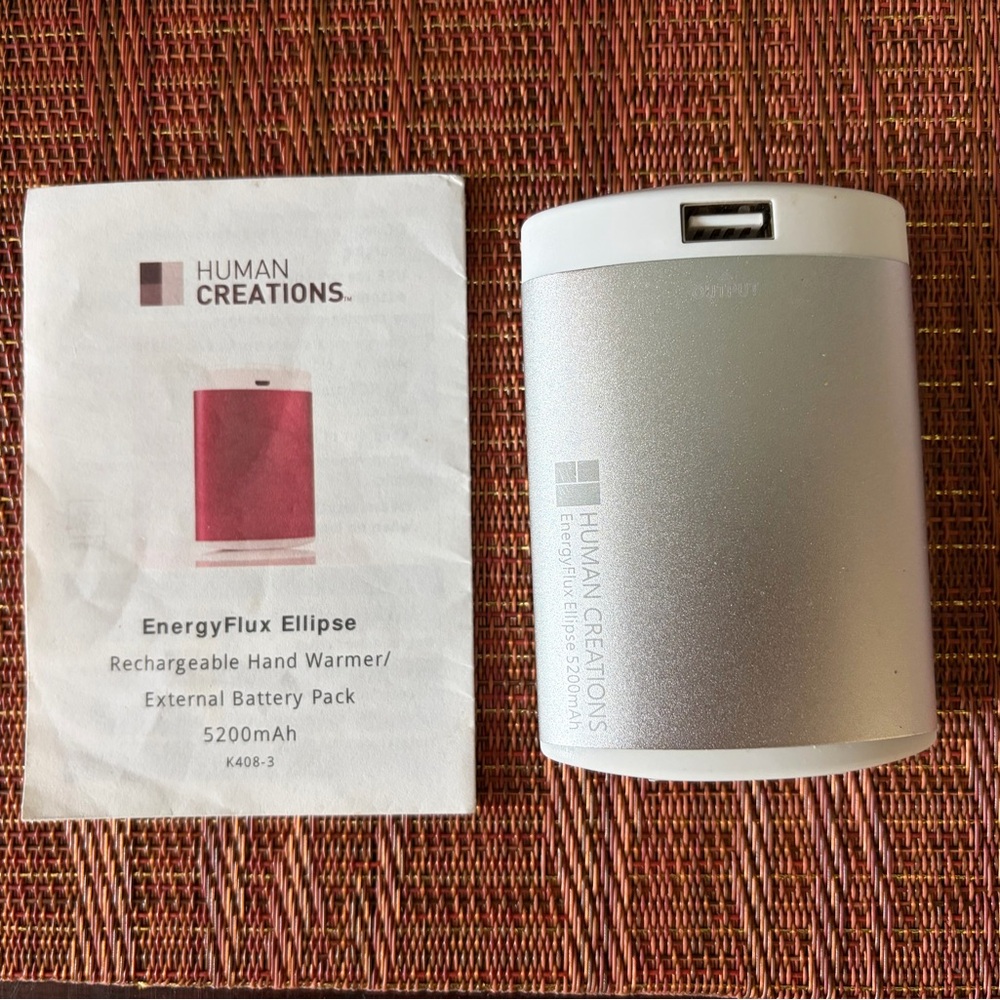 FREE EnergyFlux Ellipse Rechargeable Hand Warmer/External Battery Pack